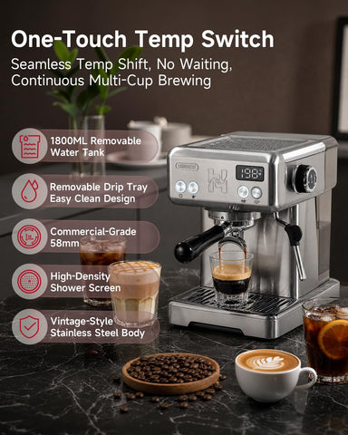HIBREW H10 panel digital claro con botones que facilitan control y ajustes precisos