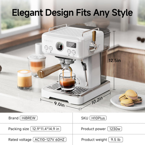 HIBREW H10Plus textura de acero cepillado, fácil limpieza y resistencia