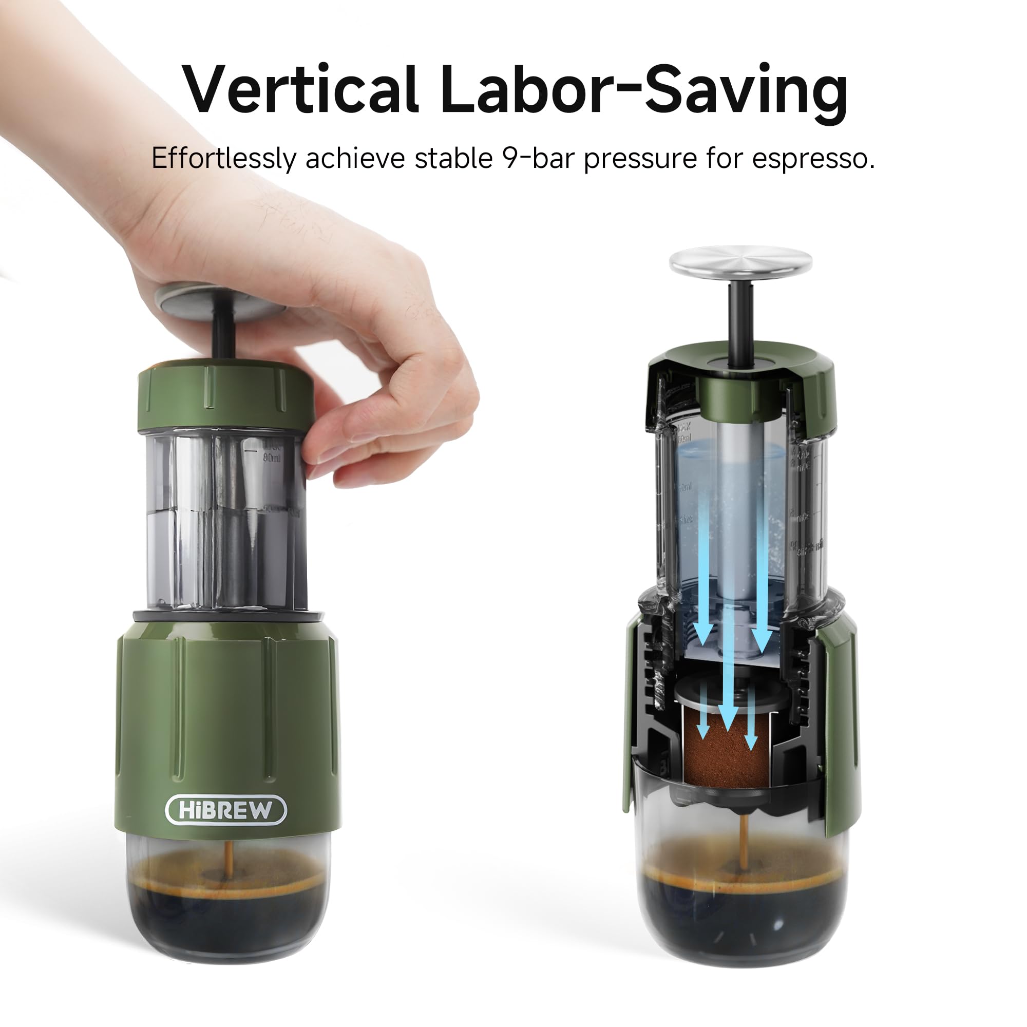 HIBREW H4D cesta filtro para café molido, personaliza intensidad y sabor