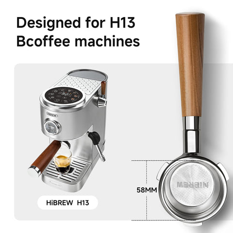 HIBREW detalle del mango rosewood para agarre cómodo y elegante