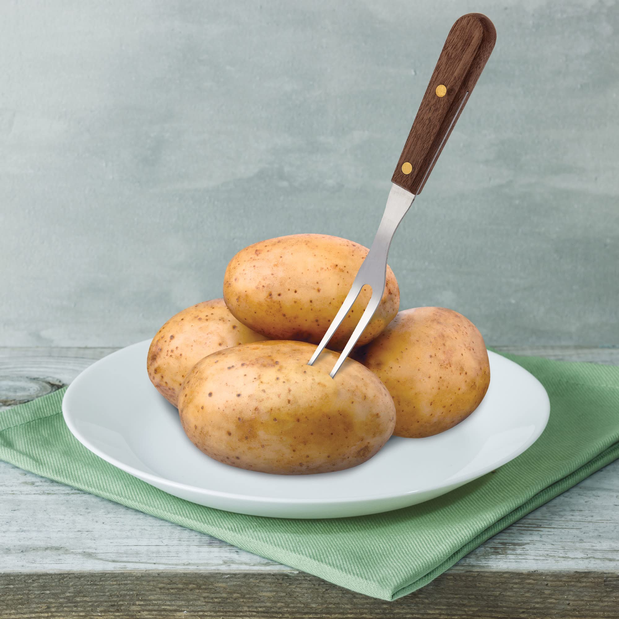 HIC Kitchen Granny Fork con dientes curvados para mover alimentos con control
