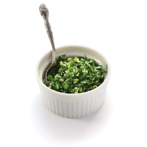 Ramekin para mantequilla o aderezos, fácil de servir.