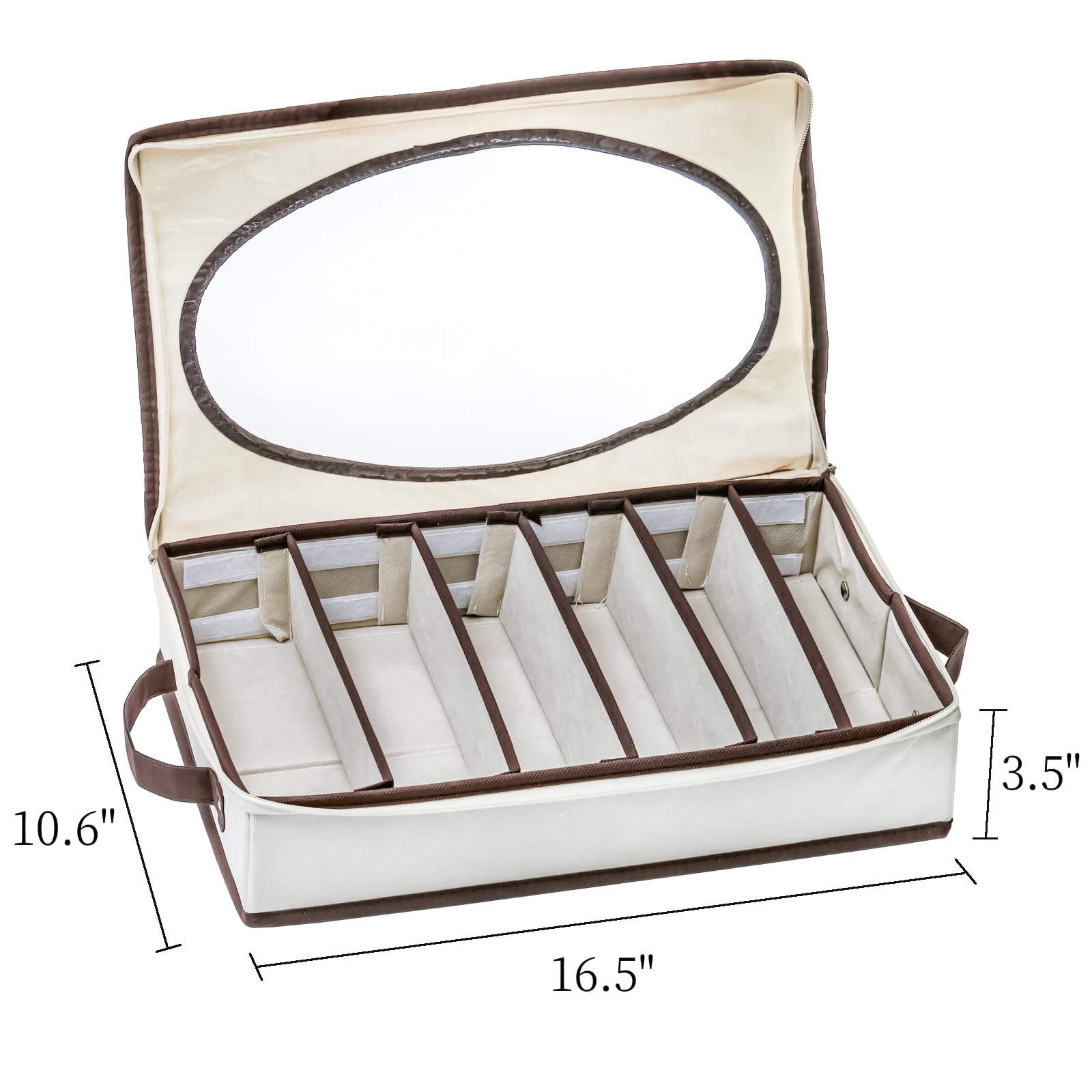 Hiceeden divisiones ajustables para configurar 6 compartimentos y proteger cubiertos.