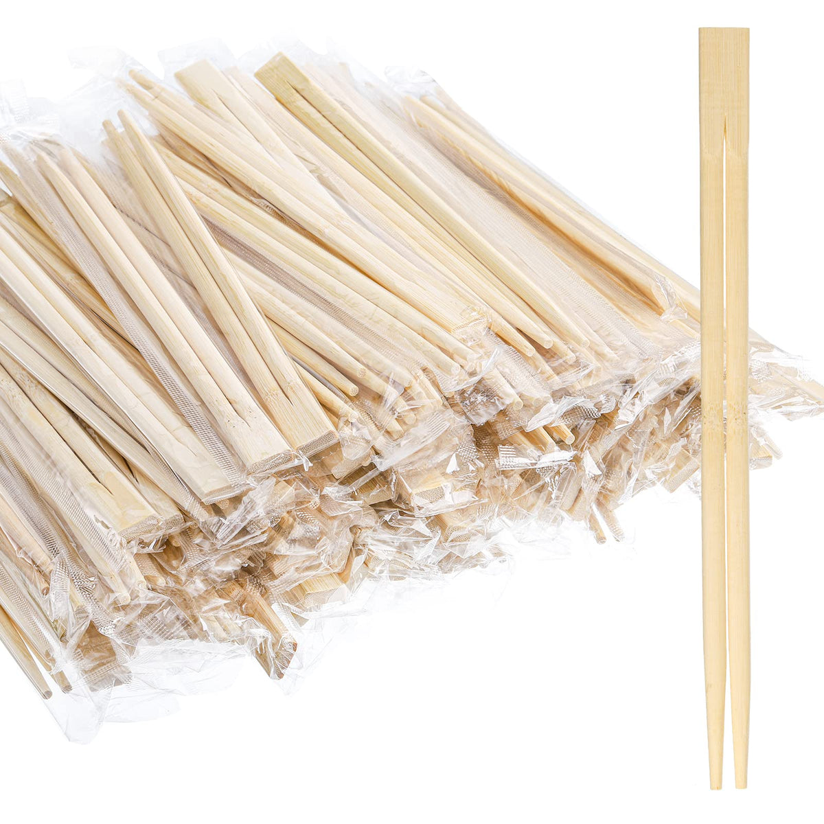 Hiceeden palillos de bambú desechables con envueltos individuales para mayor higiene.
