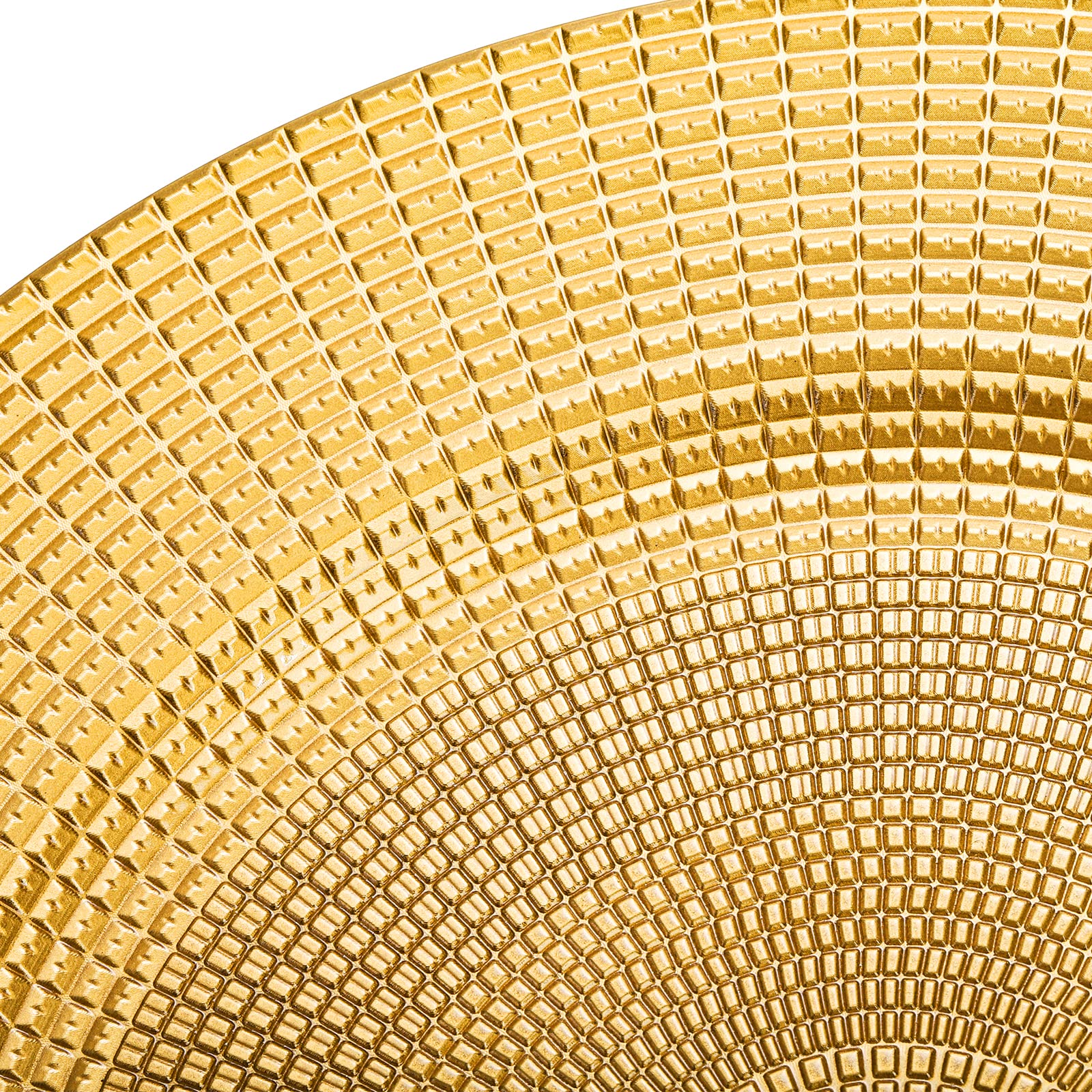Hiceeden plato cargador dorado 13 pulgadas, decoración elegante para bodas y eventos.