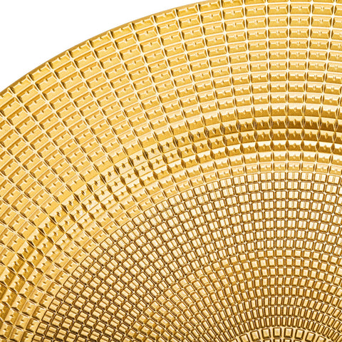 Hiceeden plato cargador dorado 13 pulgadas, decoración elegante para bodas y eventos.