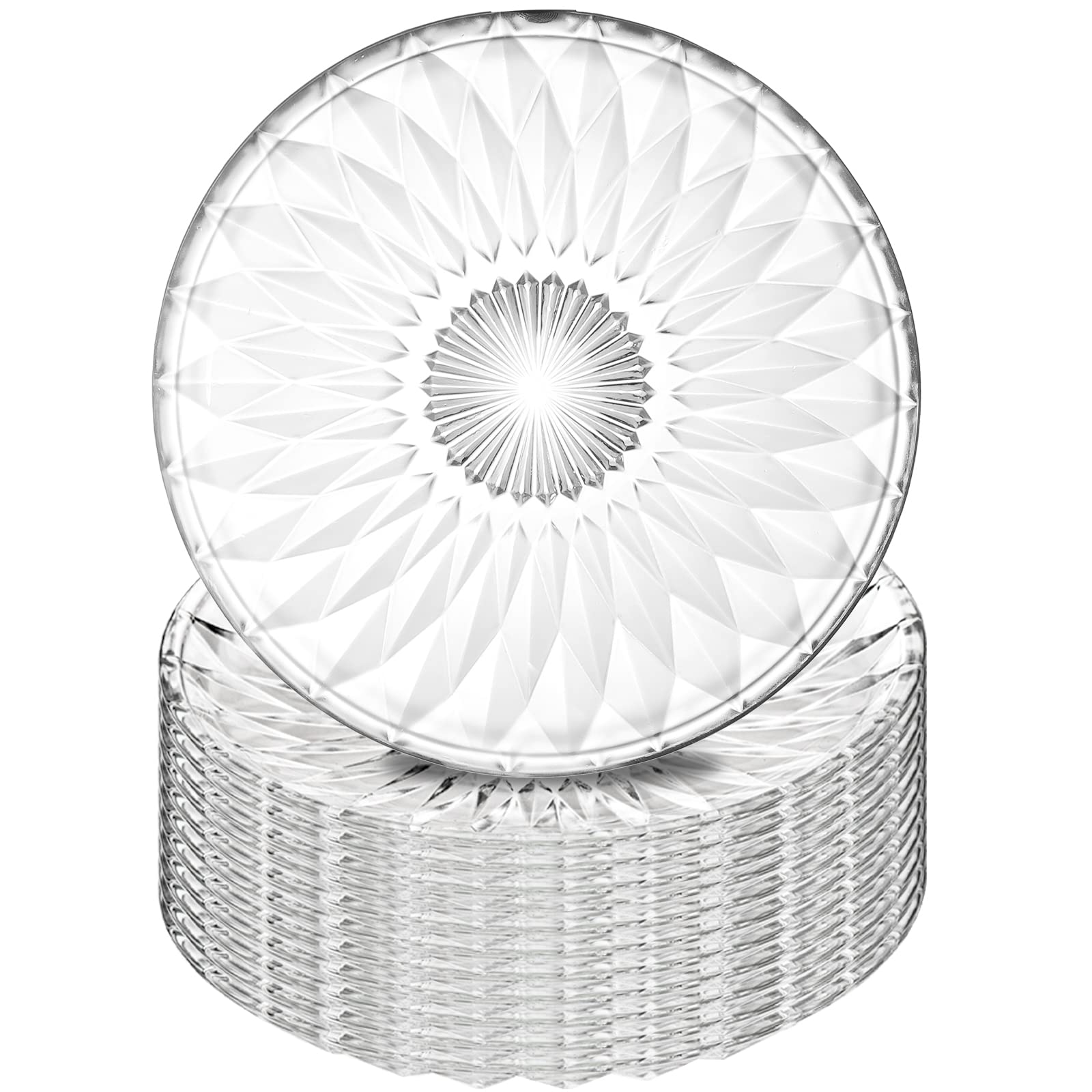 Plato de cristal Hiceeden de 20 cm para ensaladas, ideal para servir