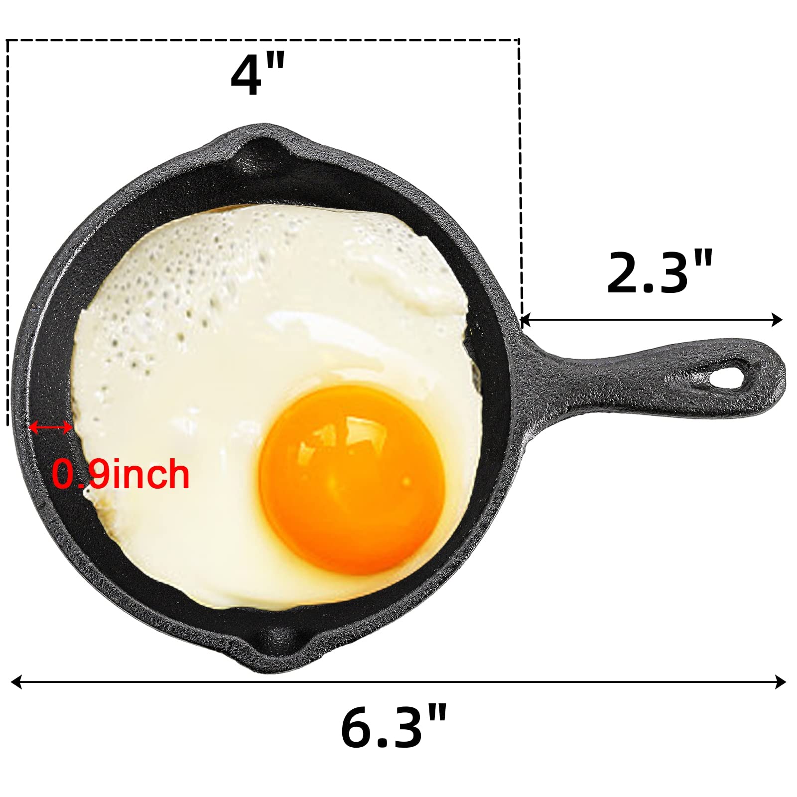 Sartén Hiceeden mini de 4 pulgadas para uso exterior, ideal para camping.
