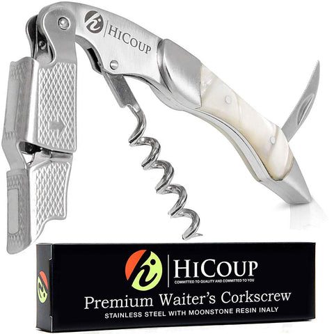 HiCoup Abre-vinos con mango ergonómico para agarre cómodo y control