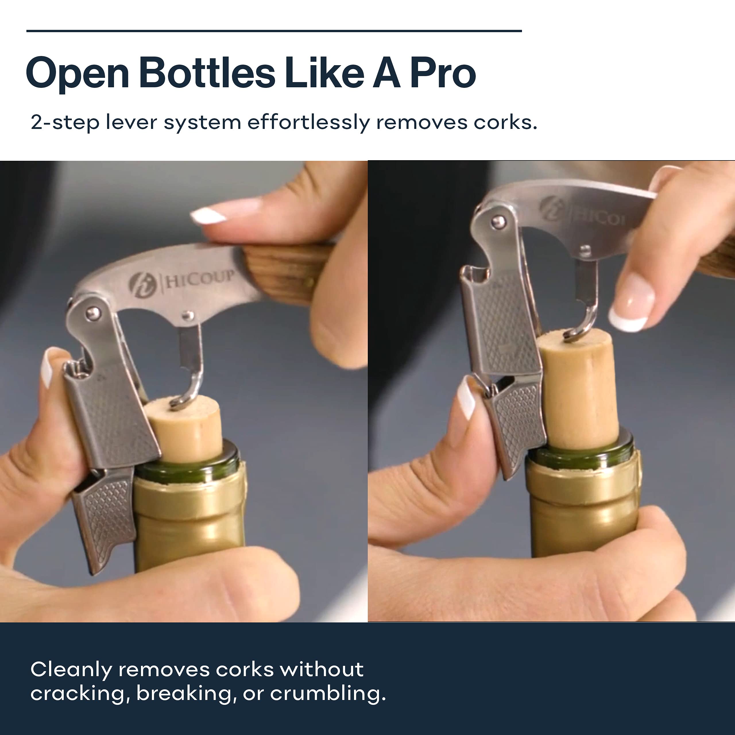 HiCoup Wine Opener regalo ideal para anfitriones y amantes del vino.
