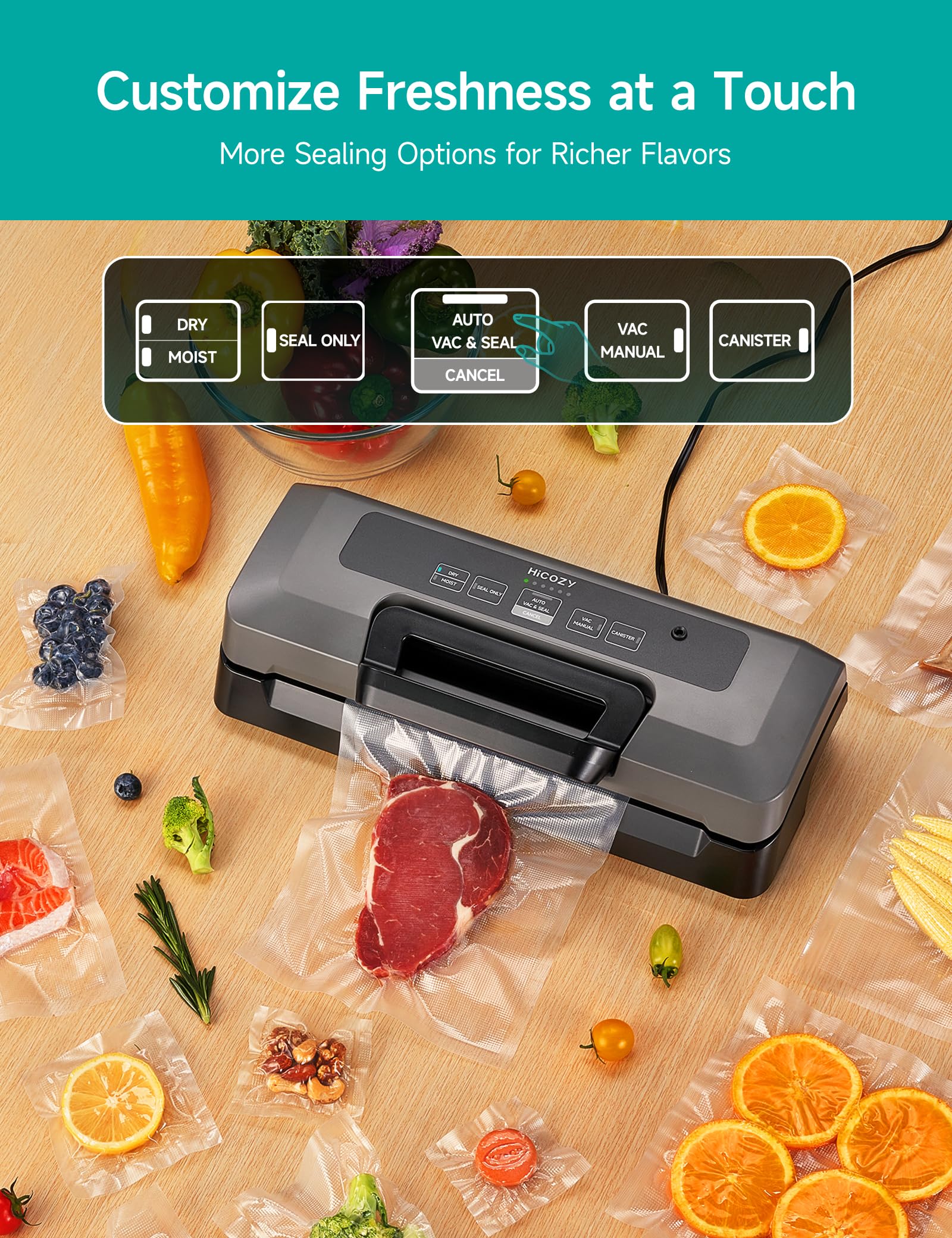 HiCOZY H700: modos seco y húmedo para distintos alimentos.