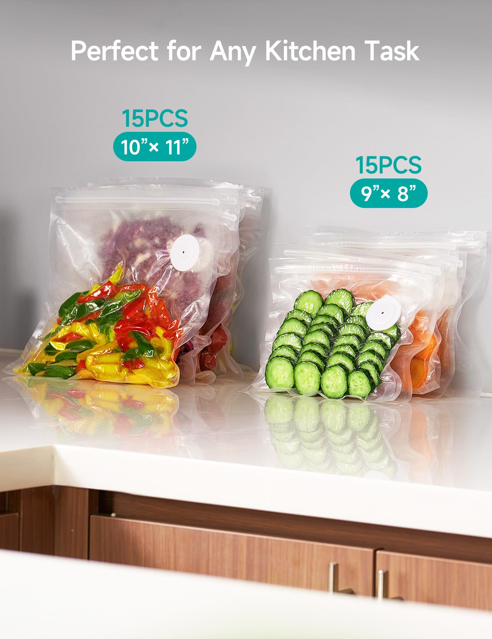 HiCOZY bolsas M y S para frigorífico y cocción al vacío