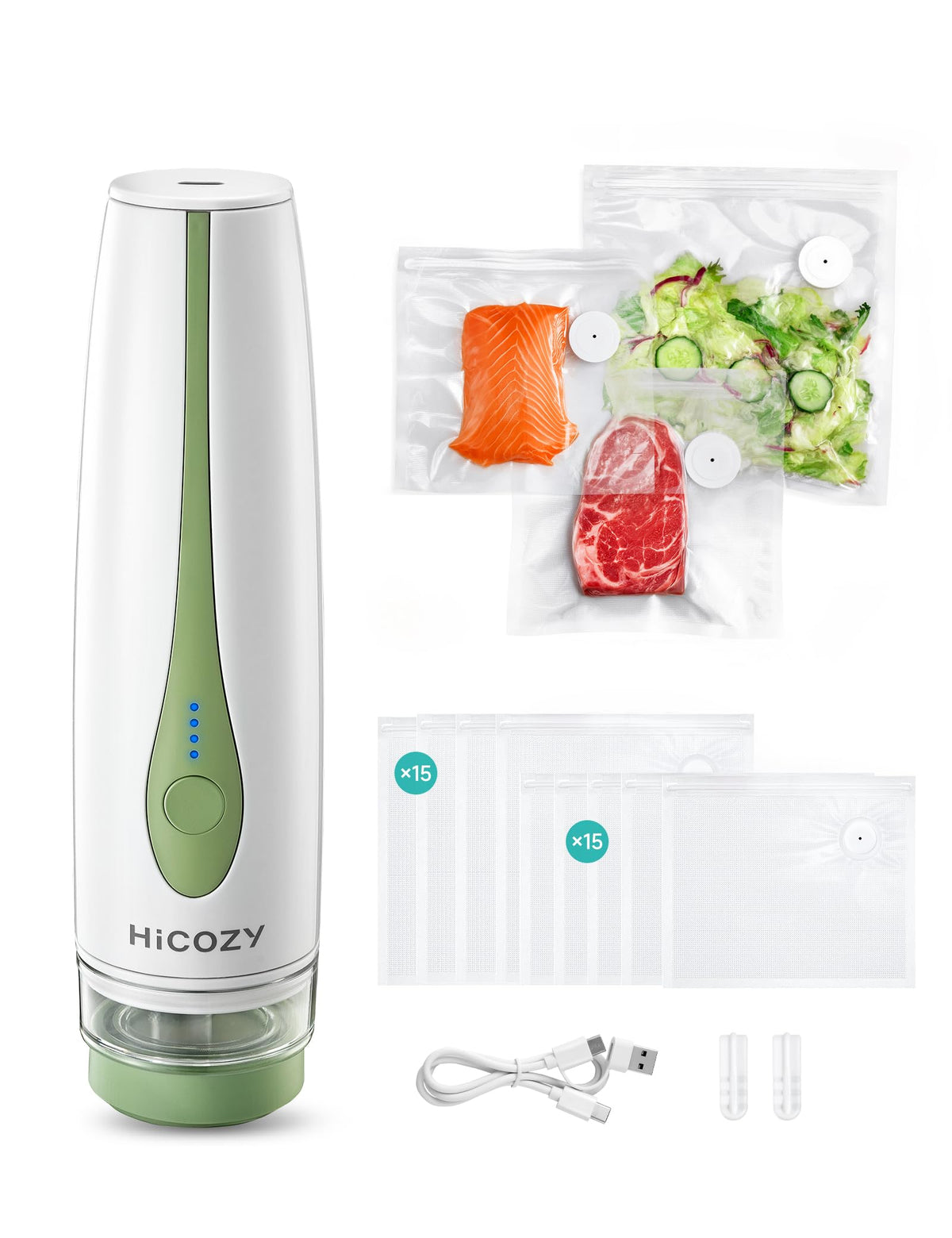HiCOZY sellador al vacío con tanque de agua visible para monitorizar el nivel