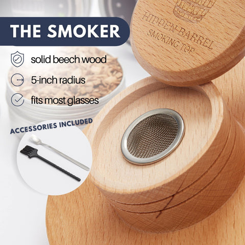 Encendedor Hidden Barrel para activar el humo en bebidas y platos