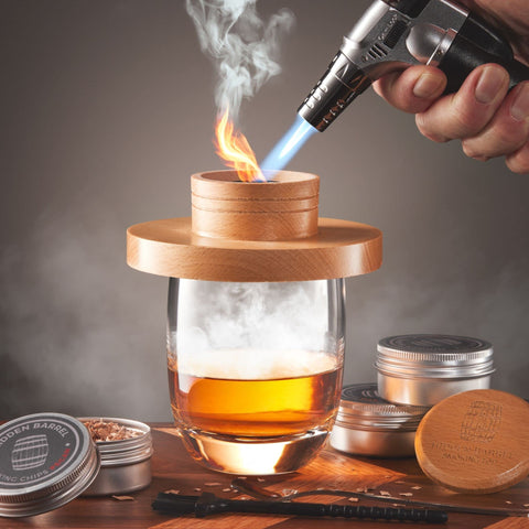 Hidden Barrel ahumador whiskey con tapa y malla para sabor ahumado profundo