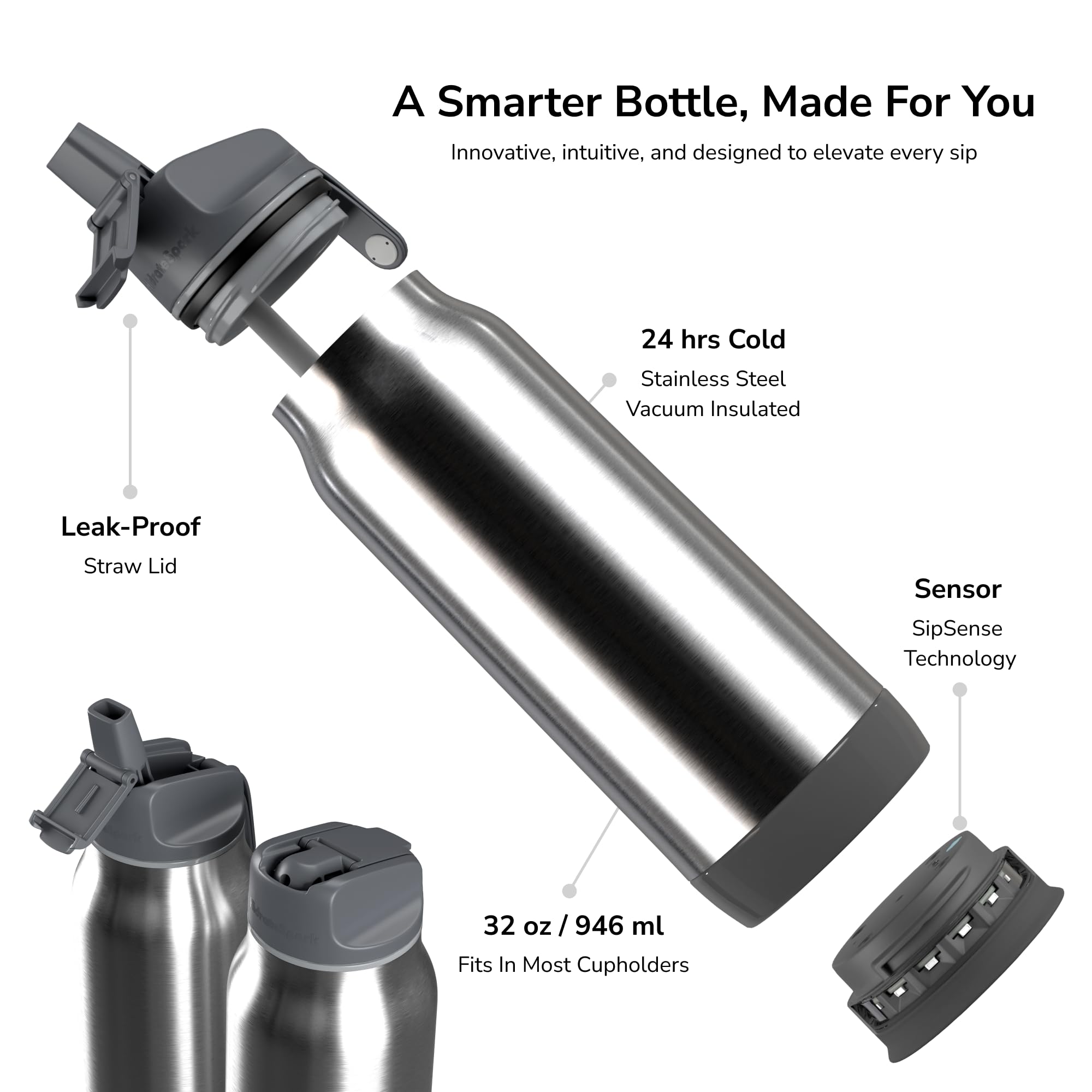 Tapa con pajita facilita beber durante el día sin esfuerzo.