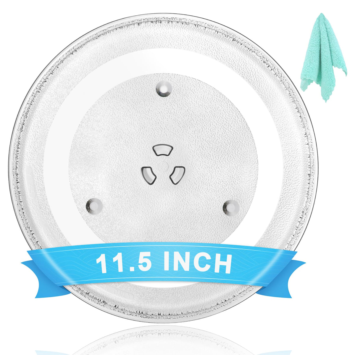 Plato de microondas Hiflora de 11,5 pulgadas, ideal para recalentar con seguridad.