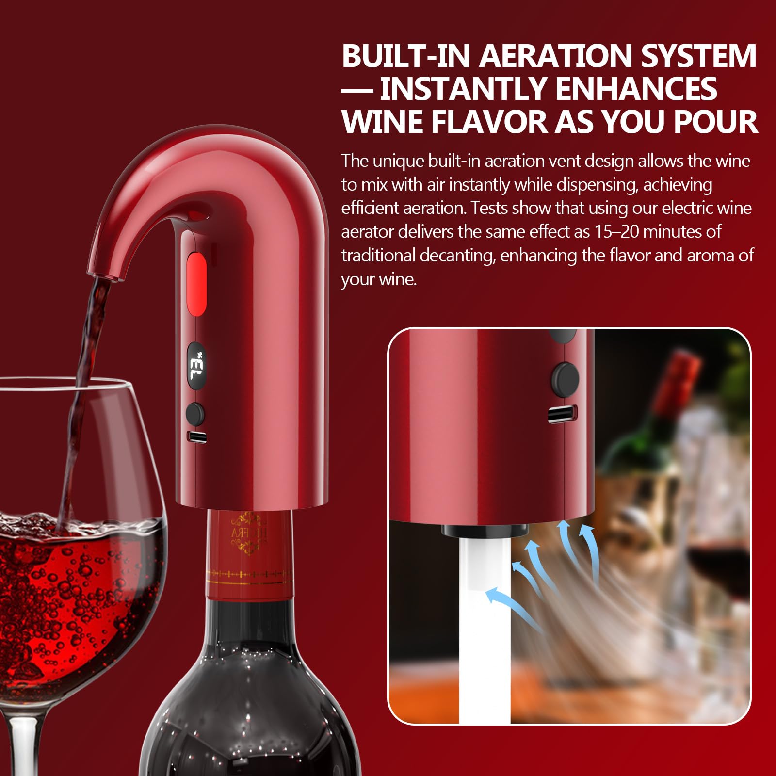 Higfra aroma instantáneo en vino para disfrutar sin esperas.