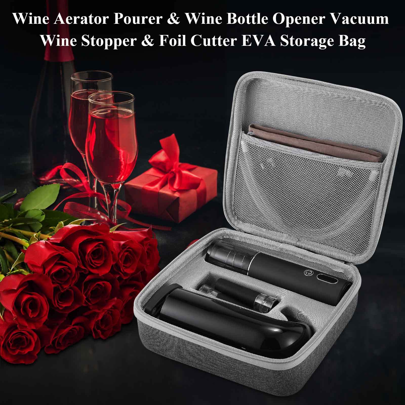 Higfra juego regalo Navidad vino, regalo elegante para amantes del vino.