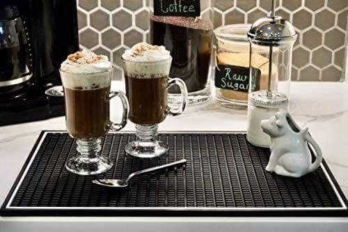 Highball & Chaser: alfombrilla bar estable para vasos y espresso.