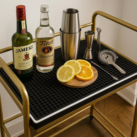 Highball & Chaser: alfombrilla bar no apta para mármol.