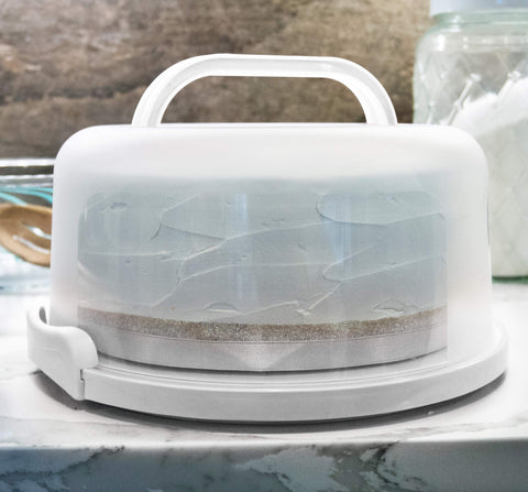 Caja-tartas de vidrio transparente de Highball y Chaser para exhibir postres.