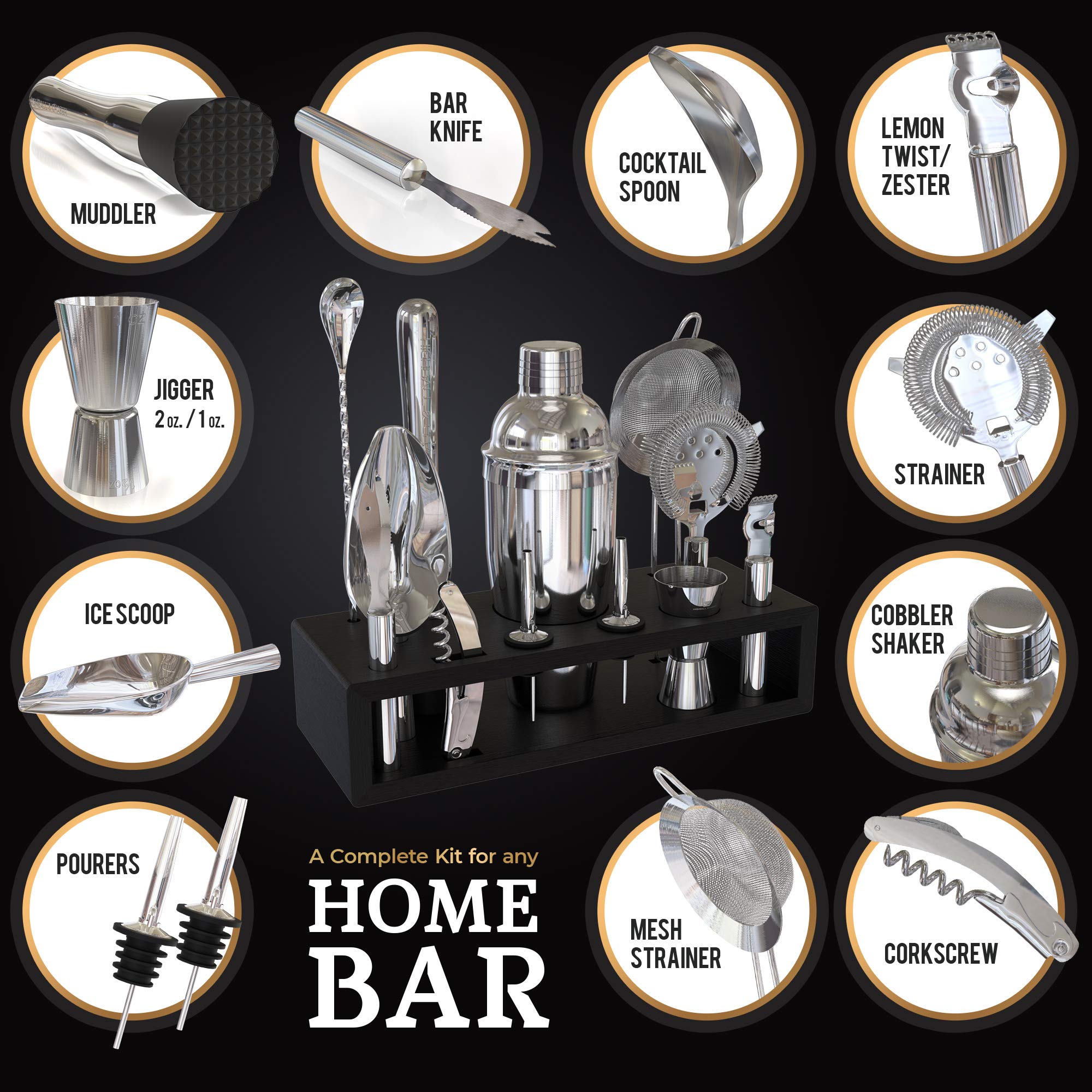 Highball & Chaser dos coladores para filtrado preciso
