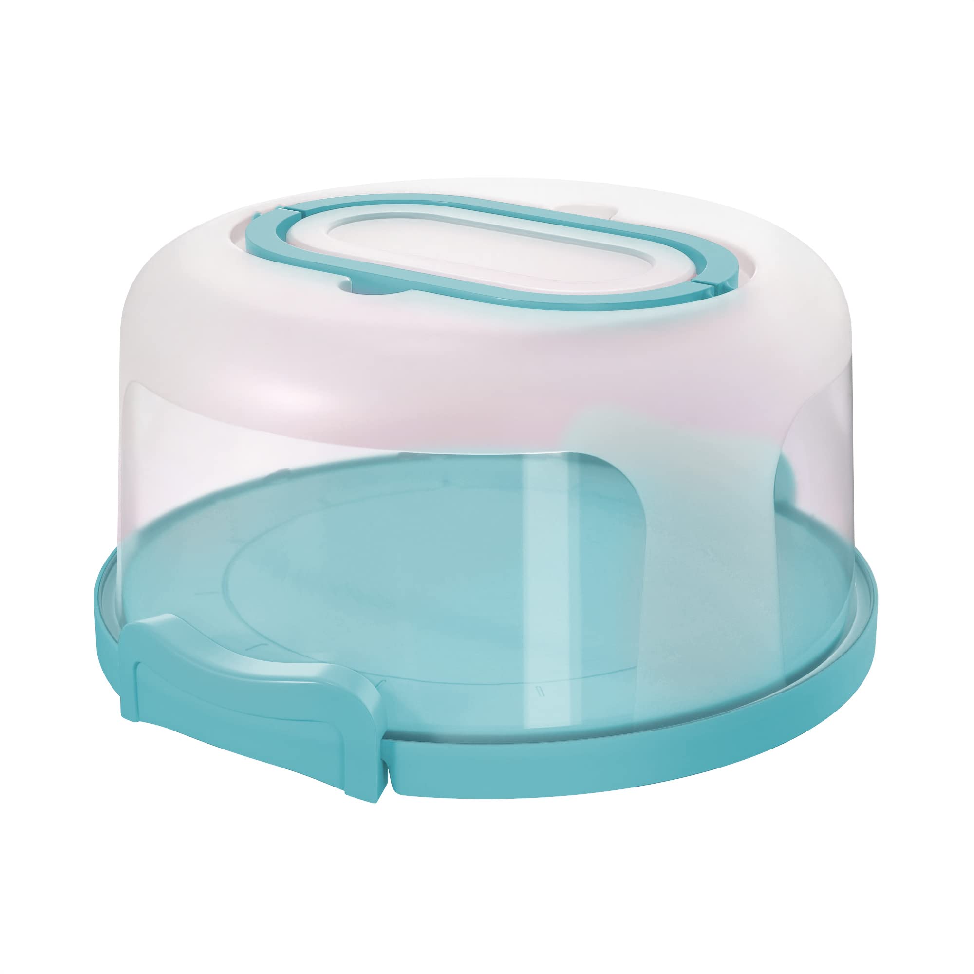 Highball & Chaser porta-tarta redonda aqua, transporte seguro de tartas.