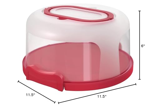 Porta-torta escarlata de Highball & Chaser para fiestas y reuniones.