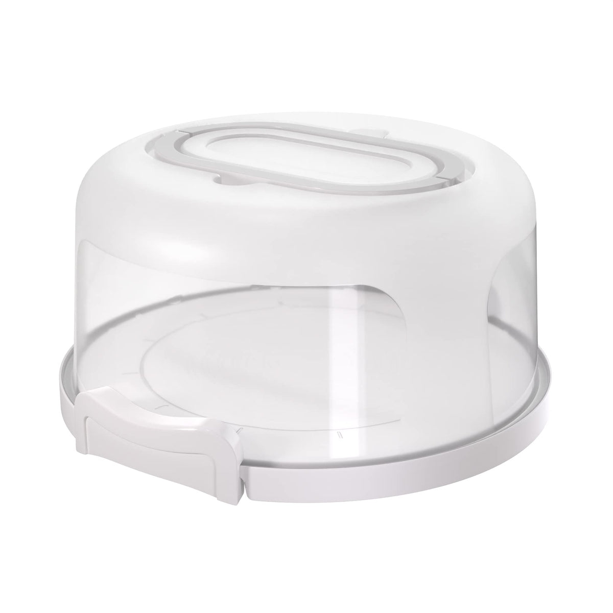 Portatorta redondo con asa de Highball y Chaser para transportar pasteles con seguridad.