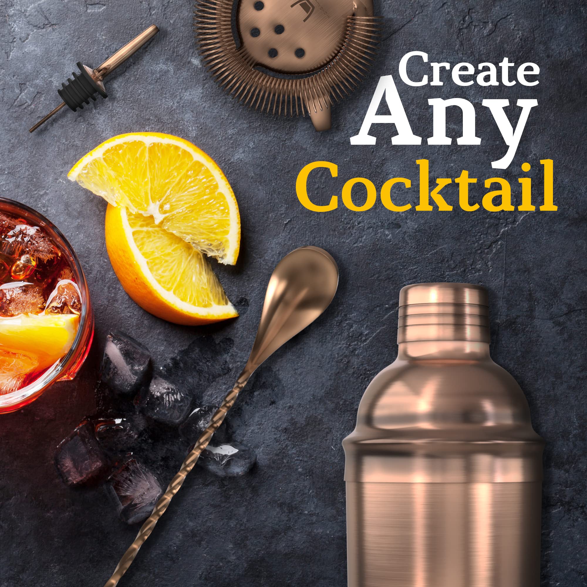 Soporte de bambú negro Highball & Chaser para ordenar las herramientas.