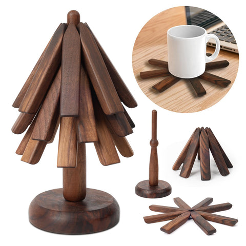 HighHogh conjunto salvamanteles nogal: protege superficies y aporta elegancia natural.
