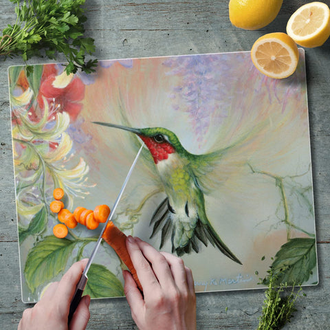 Colibrí rubí en diseño artístico para la cocina de Highland Graphics.