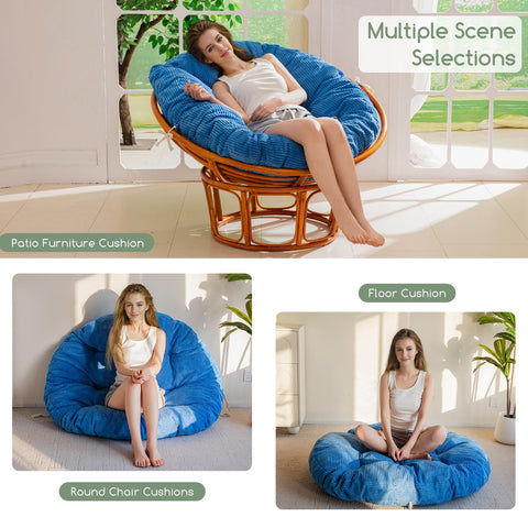 Cojín Papasan HIGOGOGO, cobertura de pana, textura suave y duradera.