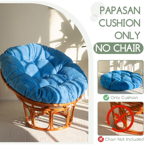 Cojín Papasan HIGOGOGO, 48x48 pulgadas, tamaño perfecto para sofá.