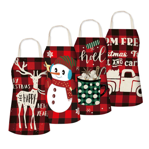 Delantales HIIXHC conjunto navideño de cocina, protección contra manchas.