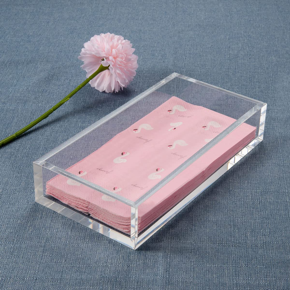 HIIMIEI porta-servilletas acrílico 8 mm, diseño moderno: combina con cualquier decoración.