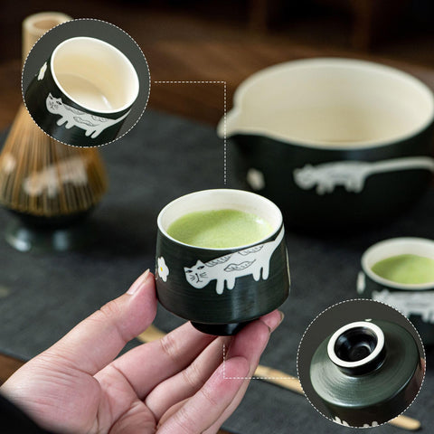 hijaunatis tazas cerámicas con interior esmaltado, evita manchas