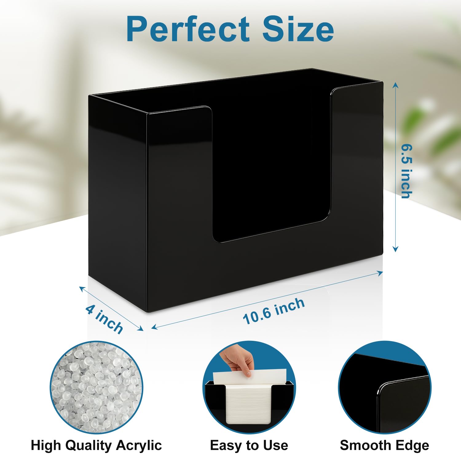 Hilislog dispensador de papel en forma Z, acrílico compacto.
