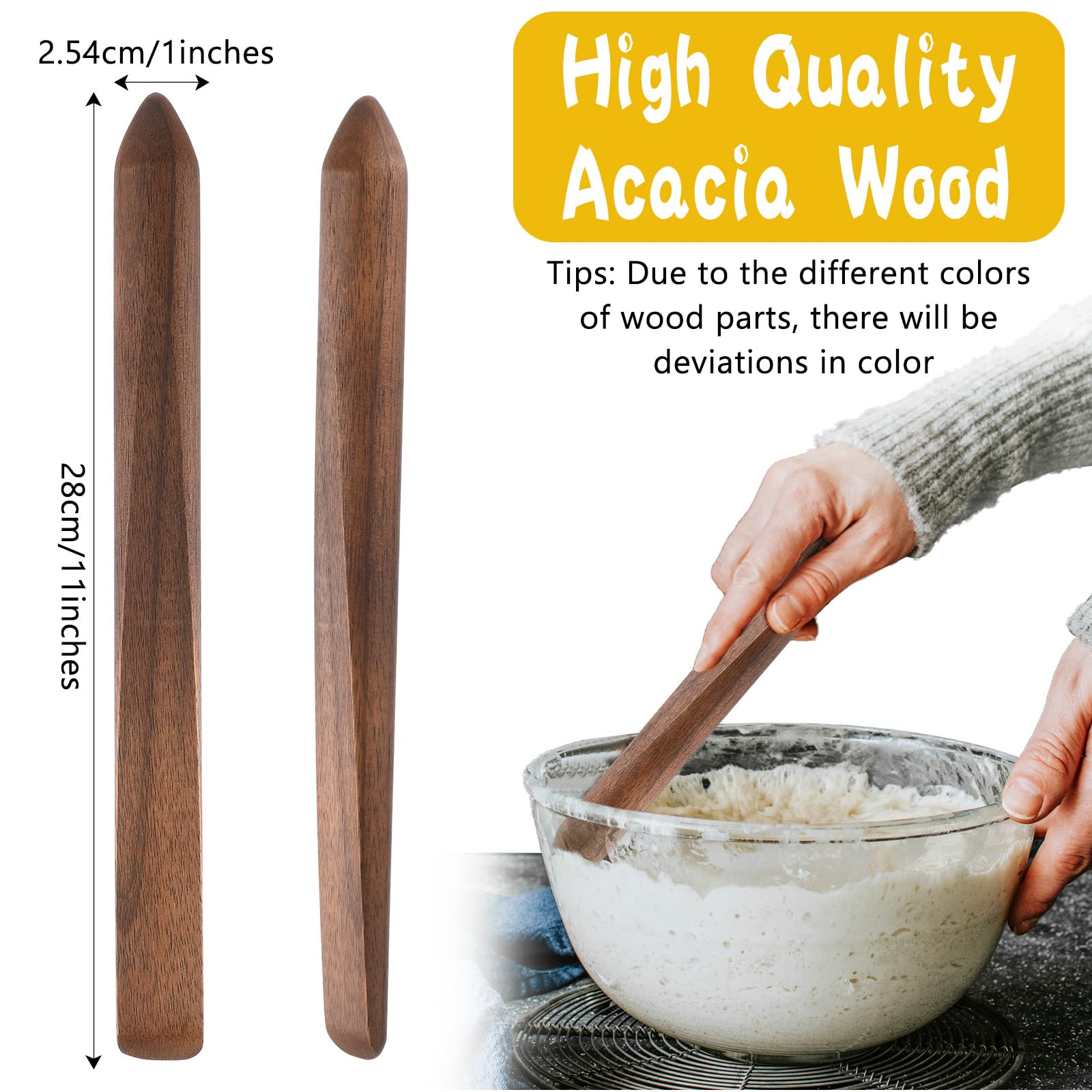 Hillban espatula masa madre: diseño ergonómico para remover masa sin dañar recipientes