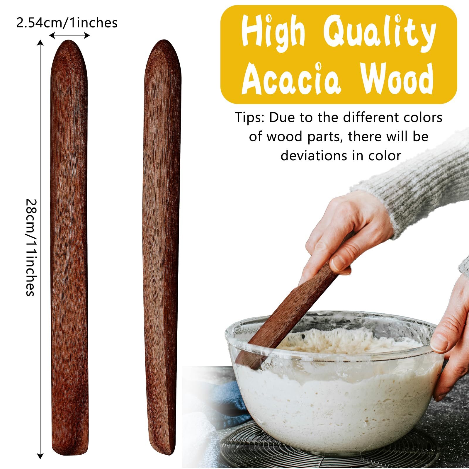 Hillban spurtle diseño irregular facilita usarla en distintos recipientes