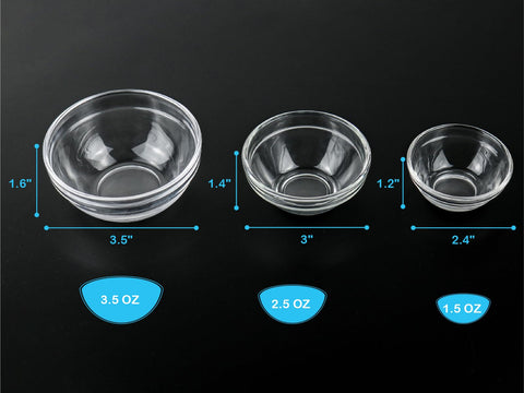 HillSpring tazones de vidrio para especias e hierbas, orden en la cocina
