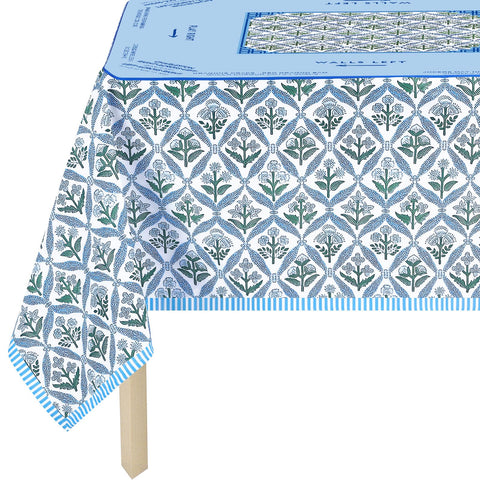 Mantel Hillsuren Mahjong con diseño central 29x29 para cobertura total en mesas