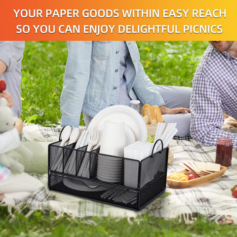 Himake organizador de platos de papel, uso práctico en oficina, comedores y áreas de descanso.
