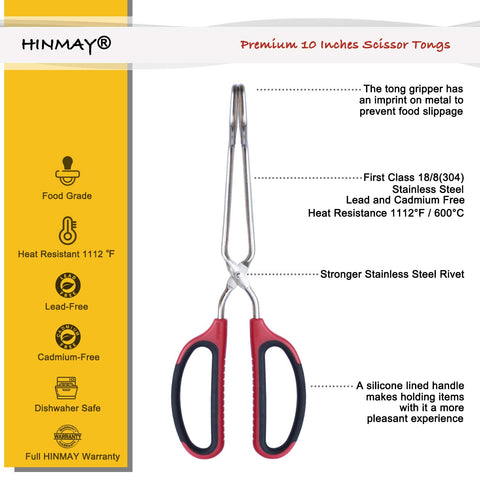 Mango cómodo de HINMAY con silicona para agarre seguro durante asados