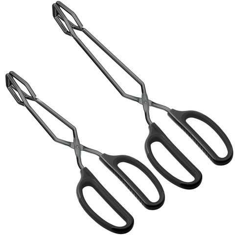 Pinzas HINMAY de acero inoxidable 10 pulgadas, ideal para voltear carnes.