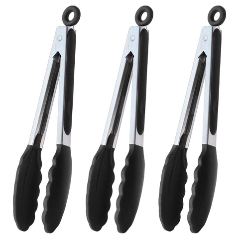 Pinzas HINMAY para servir de 9 pulgadas, ideales para platos y porciones.