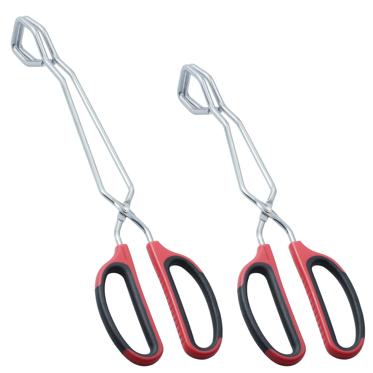 Pinzas tijera HINMAY de 11 pulgadas para asar con agarre firme.