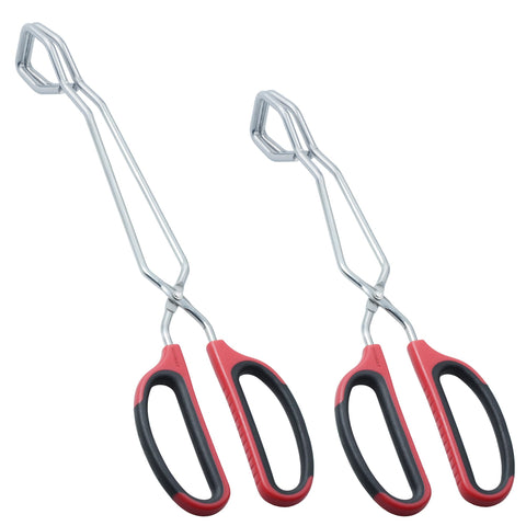 Pinzas tijera HINMAY de 11 pulgadas para asar con agarre firme.