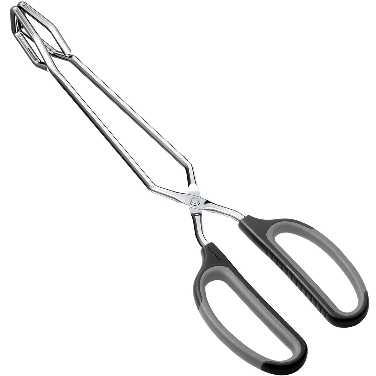 HINMAY pinzas tijeras de 12 pulgadas con mango negro para cocinar con precisión.